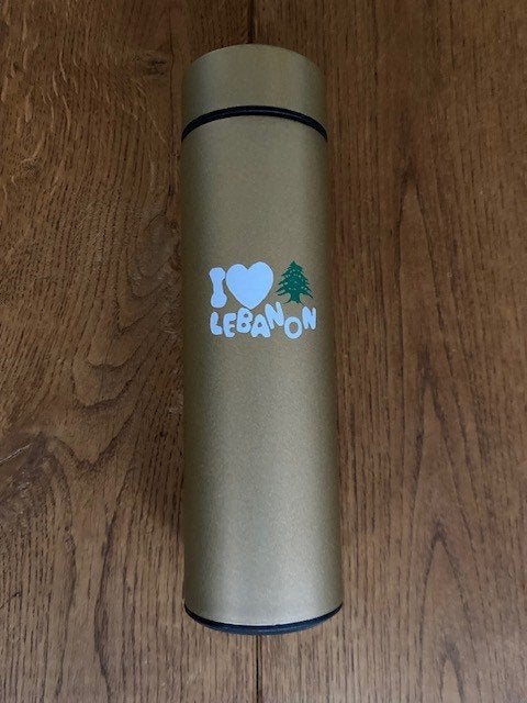 Lebanon drinkfles metaal, Sport en Fitness, Ophalen of Verzenden, Nieuw