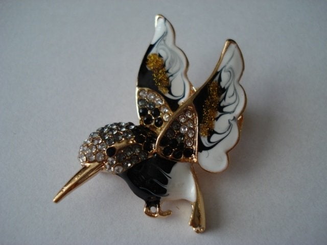 Kolibrie broche, Overige materialen, 4 tot 7 cm, Overige kleuren, Nieuw