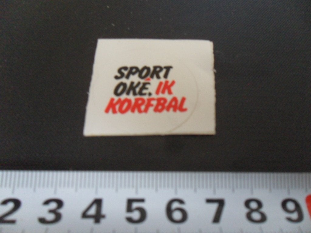 sticker Sport Oké  Ik KORFBAL *, Ophalen of Verzenden, Zo goed als nieuw