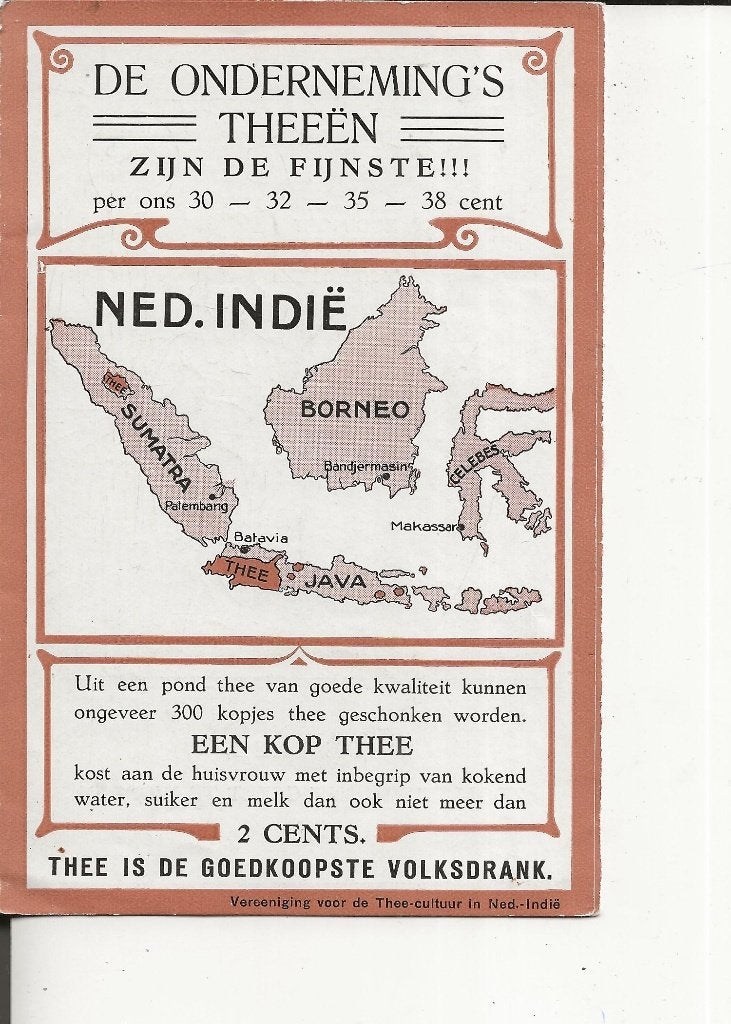 Ned Indie Onderneming s Ver.voor Thee-Cultuur, Ophalen of Verzenden, Voor 1920, Ongelopen, Overige thema's
