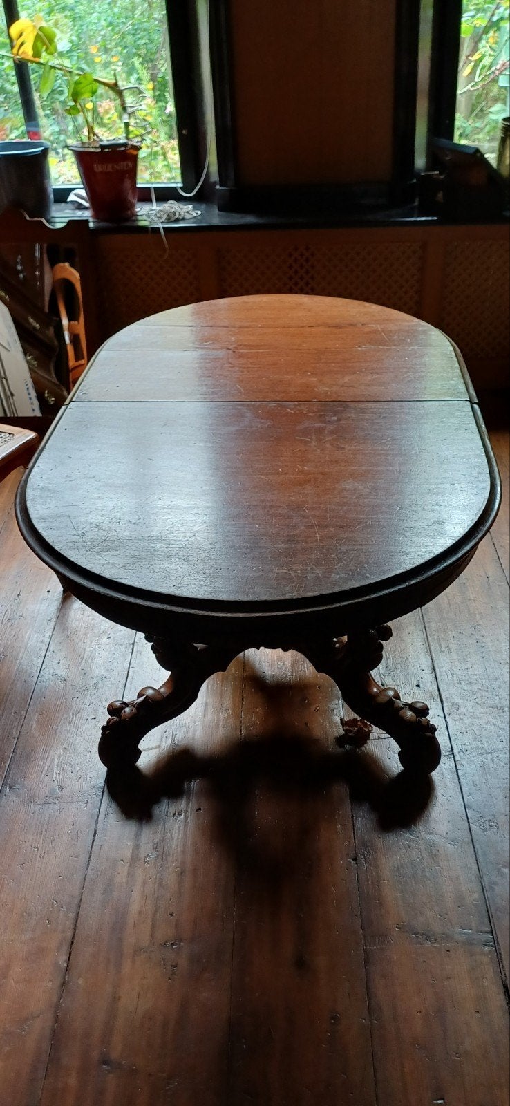 Antieke coulissentafel, Ophalen