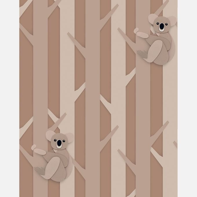 Kinderbehang Koala Nougat Studio Ditte, Huis en Inrichting, Bruin, Mail@studioditte.nl, Baronielaan 252 4837 BH Breda, Studio Ditte