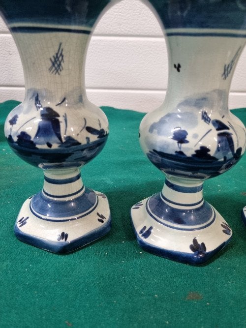 vaasjes delfts blauw drie stuks, Ophalen of Verzenden