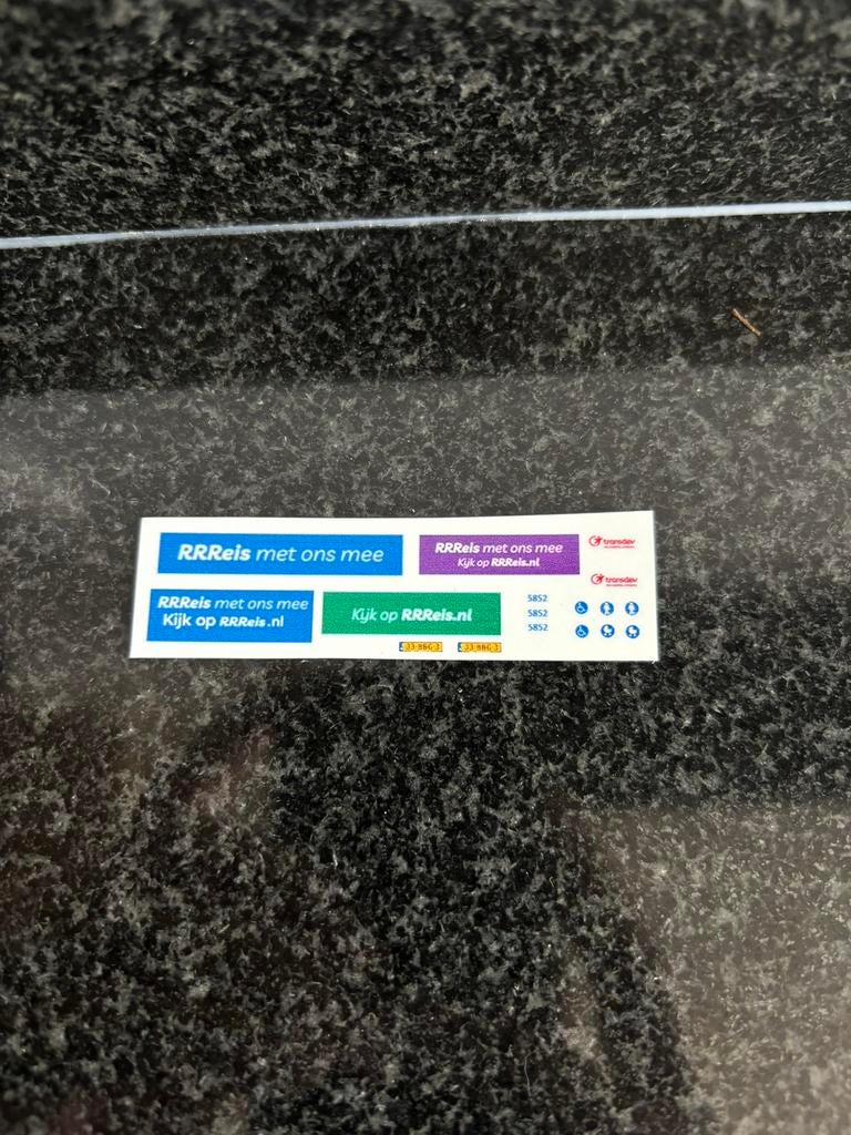 Decals transfer set RRREIS Transdev bus 5853/5852/5828, Verzenden, Nieuw, Overige merken