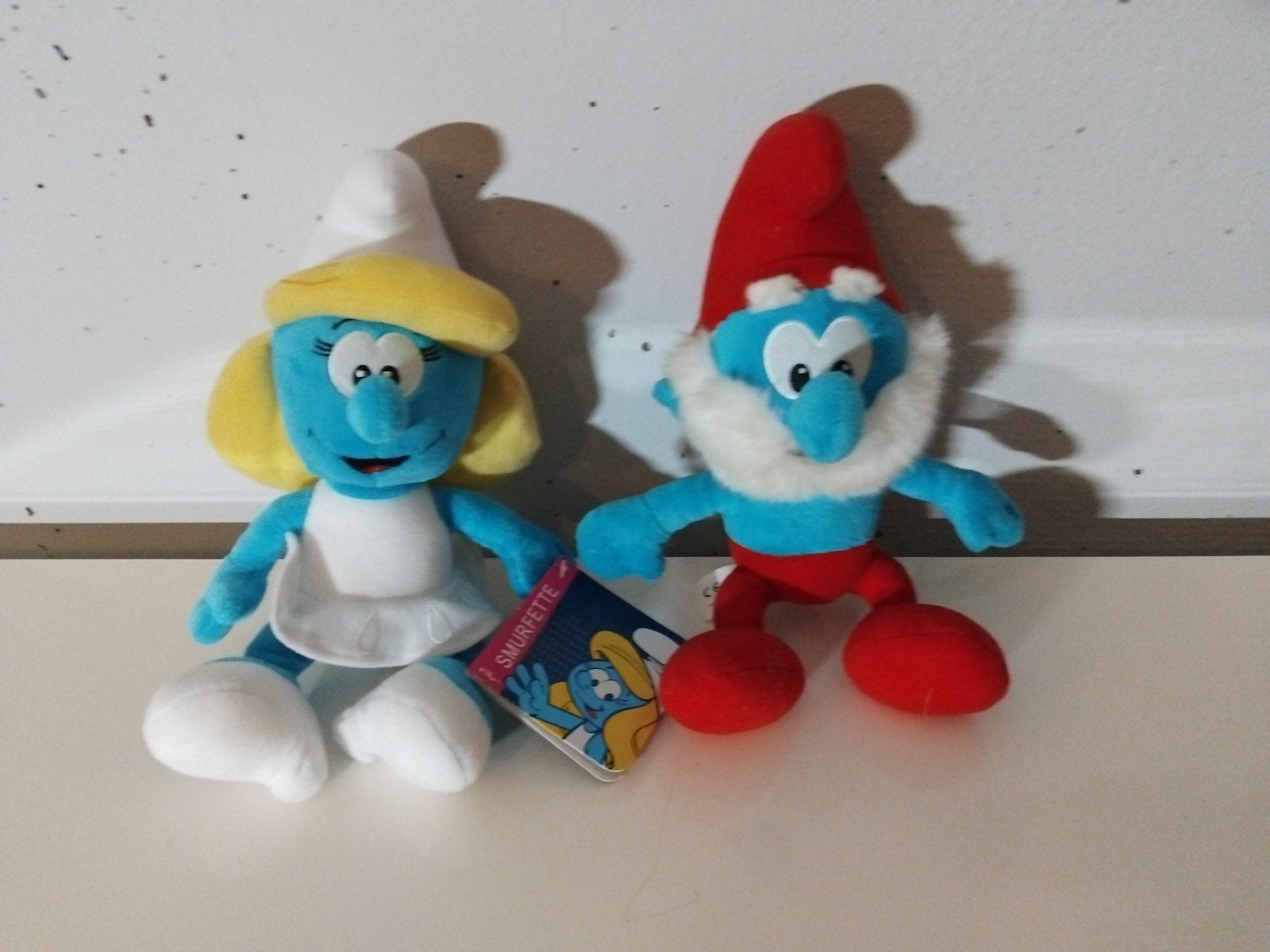 Smurfin en Grote Smurf pluche poppen, ca 20cm, Verzamelen, Ophalen of Verzenden
