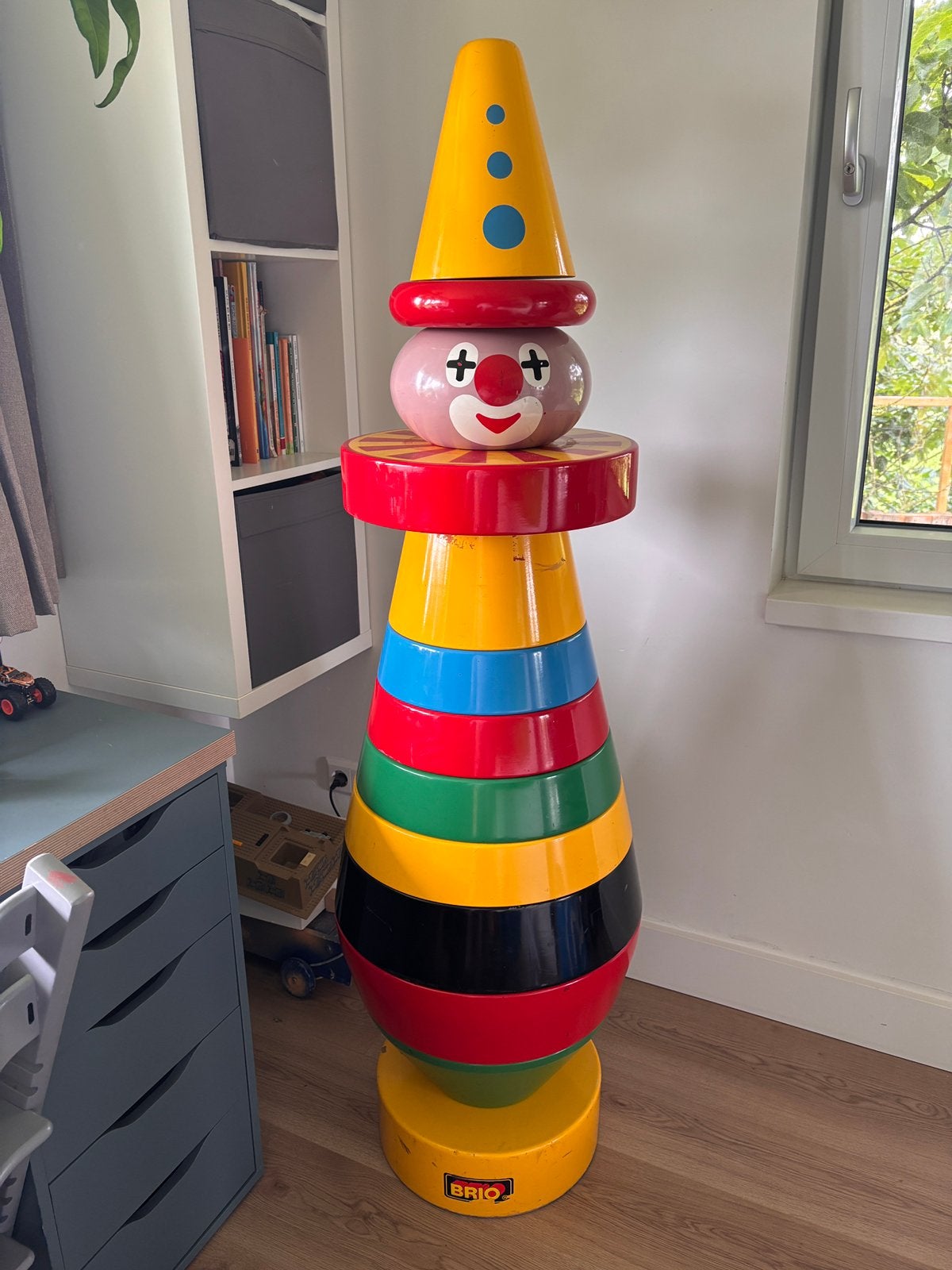 Originele vintage BRIO clown 153cm, Antiek en Kunst, Ophalen