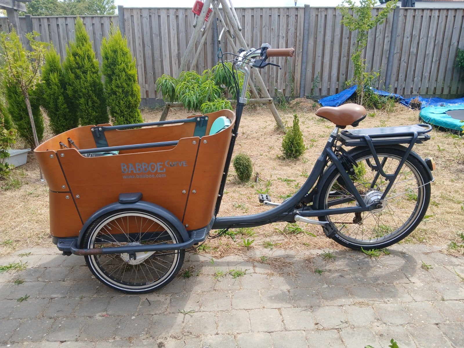 Babboe bakfiets met huif - accu defect, Ophalen, Gebruikt, 2 kinderen, Elektrisch
