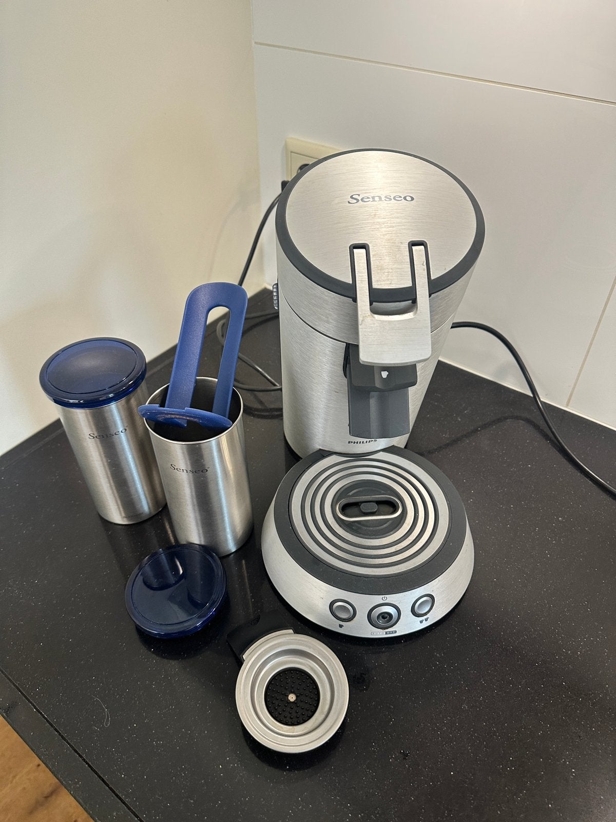 Philips Senseo Koffiezetapparaat met accessoires, Witgoed en Apparatuur, Koffiezetapparaten, Ophalen, Gebruikt, Koffiemachine
