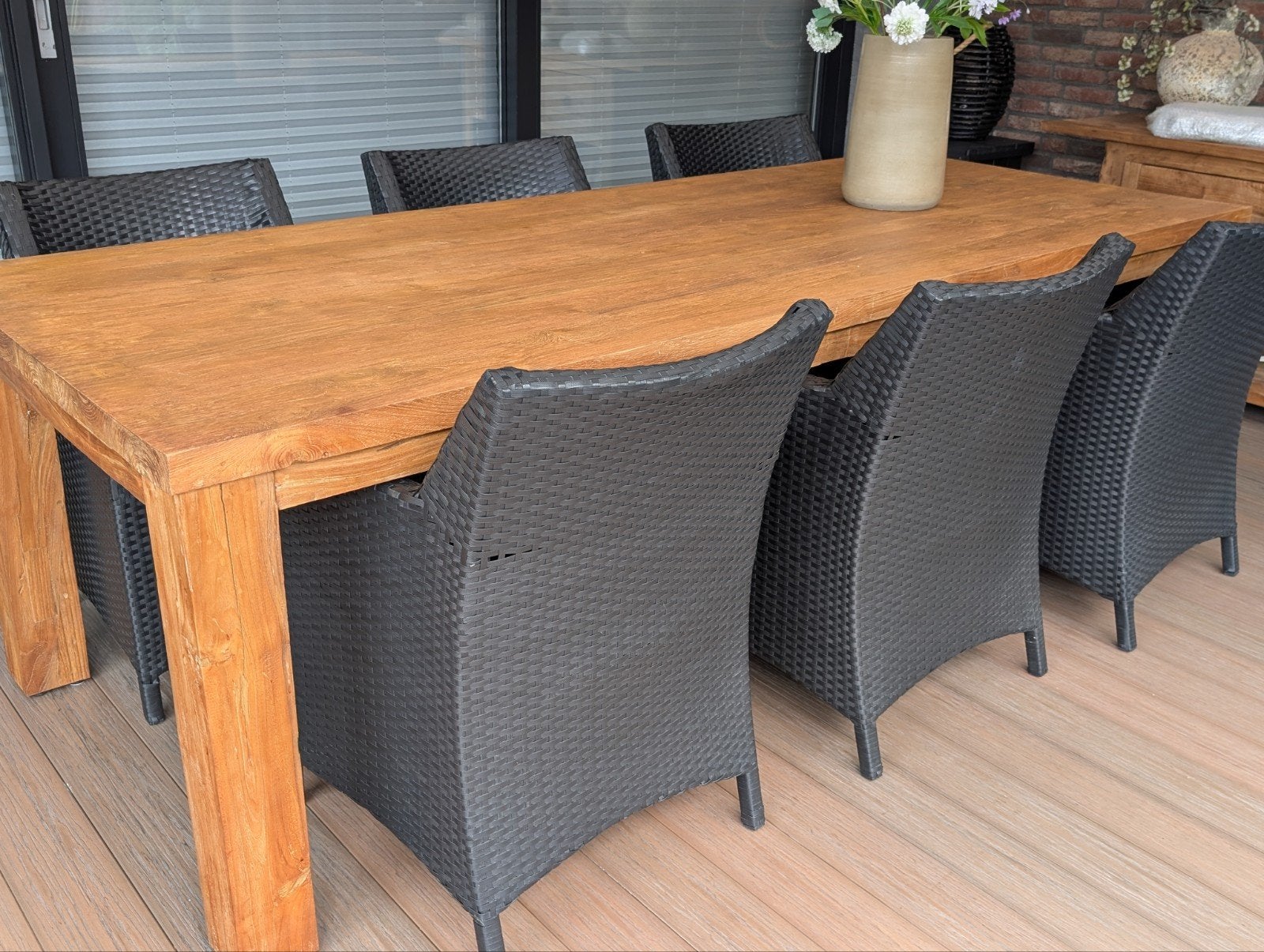 Bromo teak eettafel., Ophalen, Teakhout