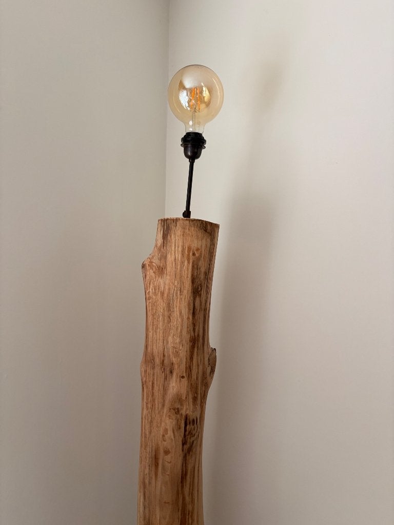 Lamp, Ophalen, E27 (groot), Zo goed als nieuw, Industrieel hout