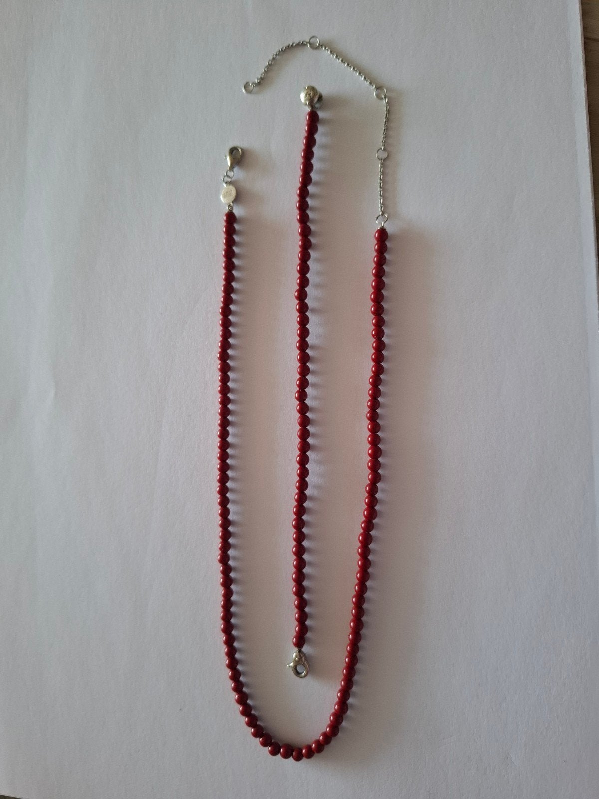 Ti sento Milaan koraalkleurig kralenketting met armbandje, Ophalen of Verzenden, Nieuw, Zilver