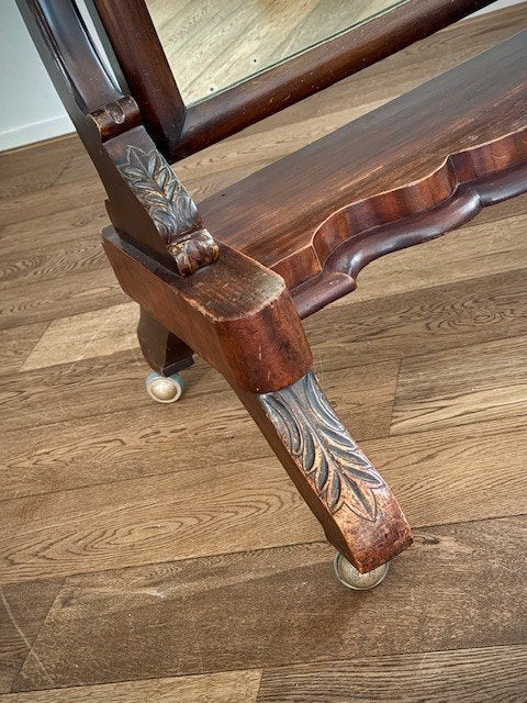 ANTIEKE STAANDE PASSPIEGEL HxBrxD 185x85x60cm €895,-, Ophalen, Rechthoekig, 50 tot 100 cm, 150 tot 200 cm