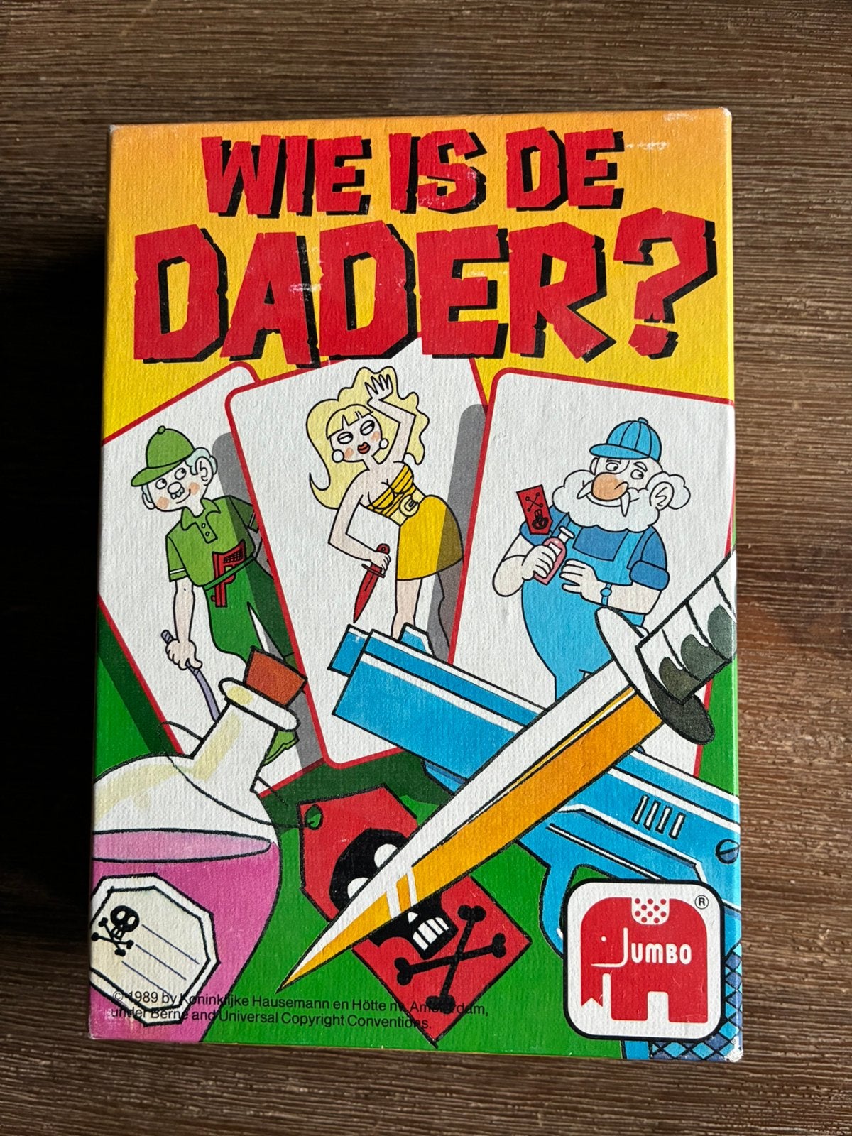 Wie is de dader spel, Hobby en Vrije tijd, Gezelschapsspellen | Kaartspellen, Vijf spelers of meer, Ophalen of Verzenden, Gebruikt