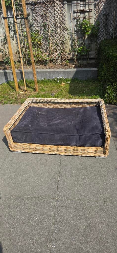 Hondenmand incl. kussen 80x107cm, Dieren en Toebehoren, Ophalen, Gebruikt, Riet