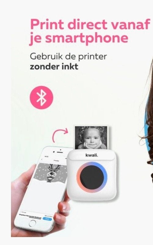 Kwali Mini Printer - Draagbare Thermische Printer, Zwart-en-wit printen, Kwali Tech Solutions, Printer, Ophalen of Verzenden