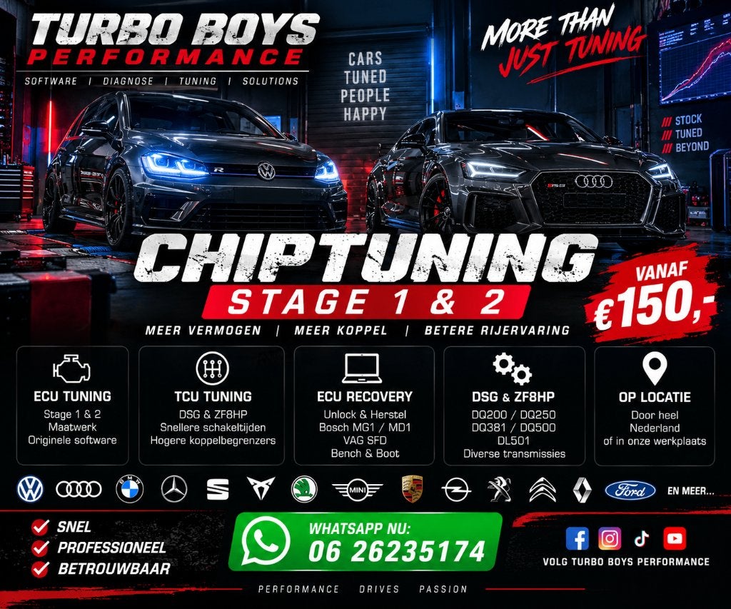 Chiptuning Stage 1 & 2 | DSG Tuning | ECU & TCU Specialist, Ophalen of Verzenden