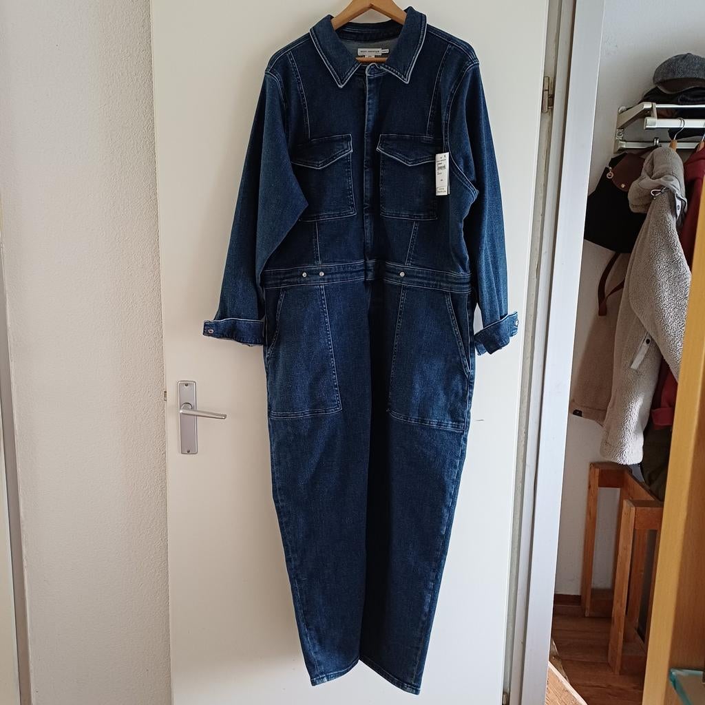 DENIM & JEANS JURK GOOD AMERICAN / NIEUW KOOPJE !!, Blauw, Maat 46/48 (XL) of groter, Nieuw, Ophalen of Verzenden