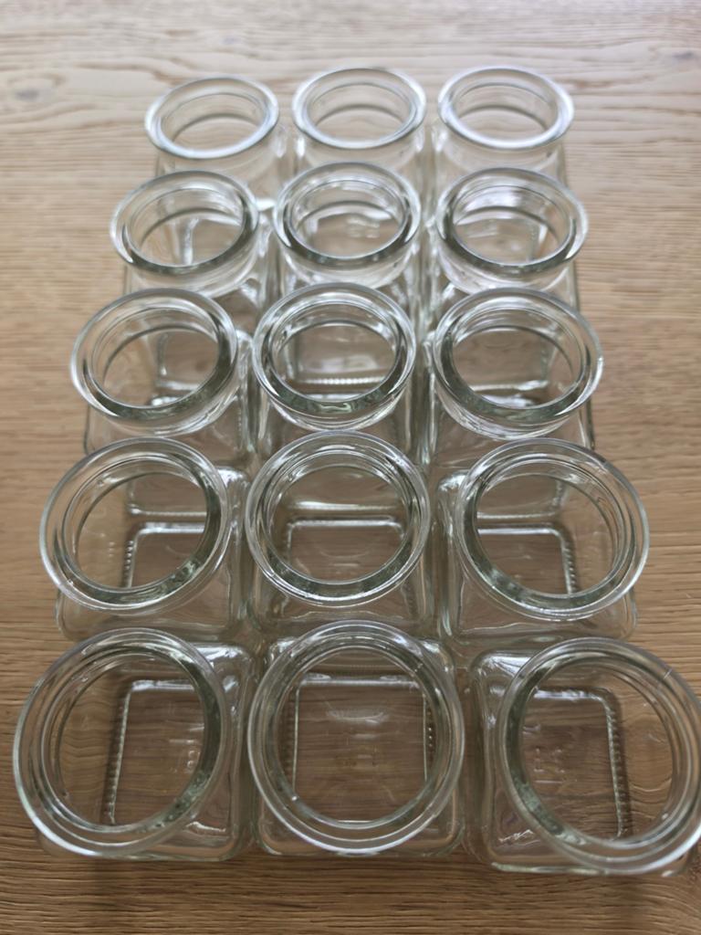 Glazen potjes knutselen 15 stuks, Ophalen of Verzenden