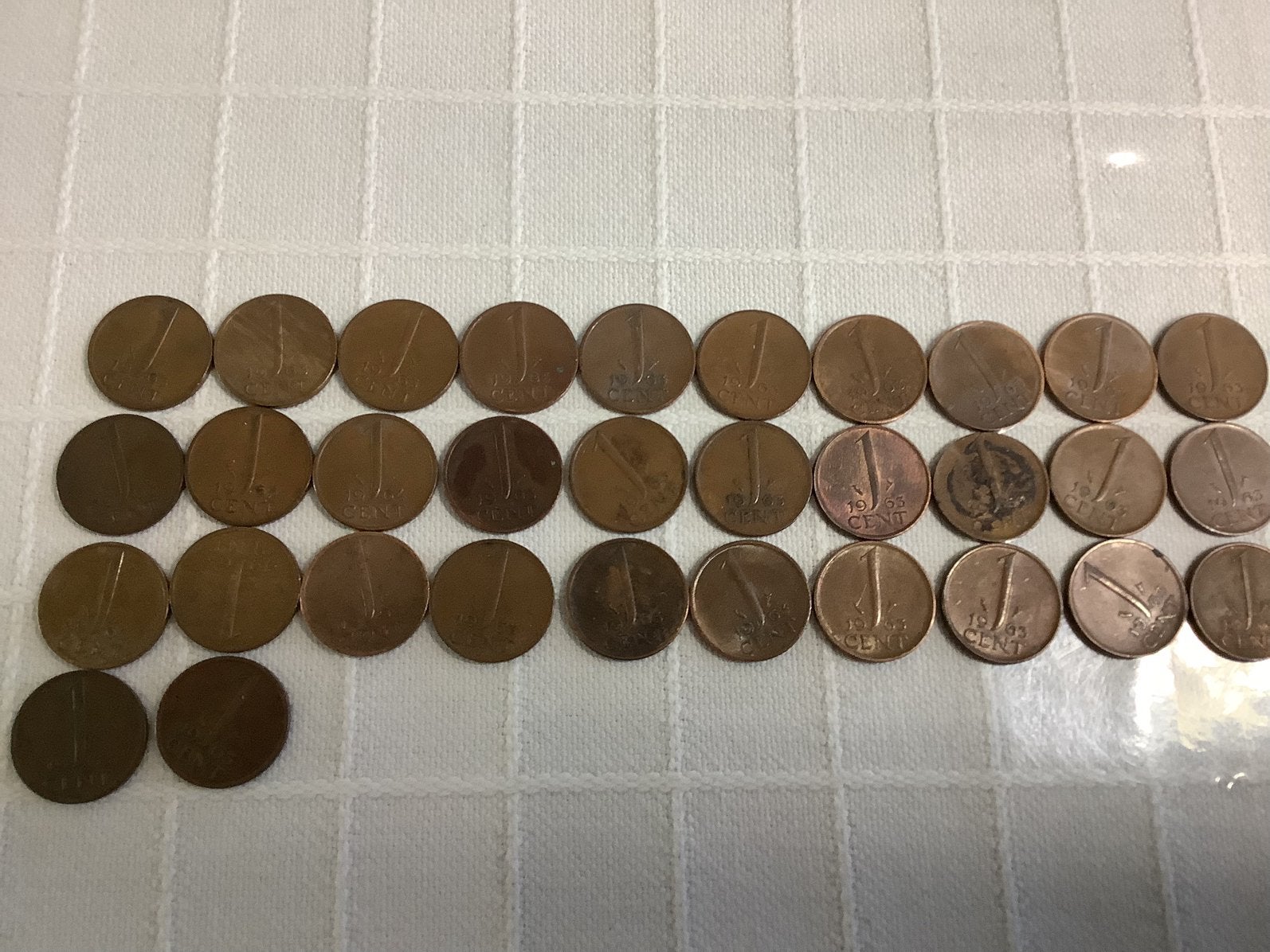 31 centen uit Nederland 1963, Ophalen of Verzenden, Koningin Juliana, 1 cent