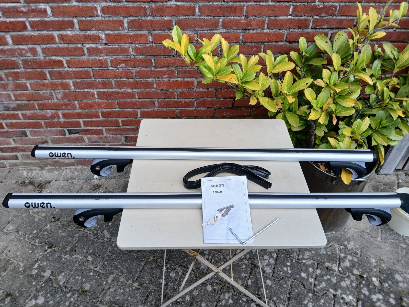 Universele dakdragers voor open dakrails - Nieuwstaat, Caravans en Kamperen, Ophalen, Zo goed als nieuw