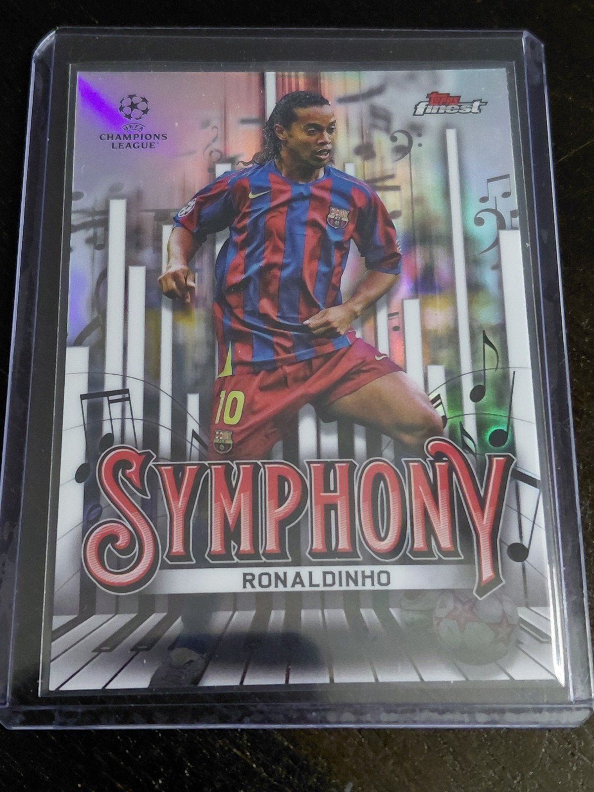 Ronaldinho Topps Finest Symphony Champions League Kaart, Verzamelen, Ophalen of Verzenden, Zo goed als nieuw, Buitenlandse clubs