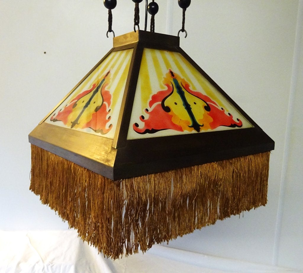 Amsterdamse School Art Deco pendant lamp 1910 - 1920, Ophalen