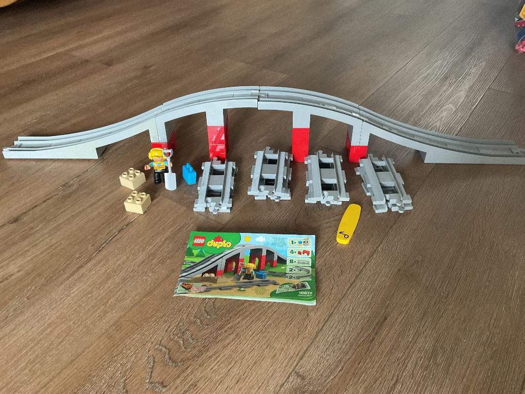 Duplo Treinrails en brug, Ophalen, Zo goed als nieuw, Duplo