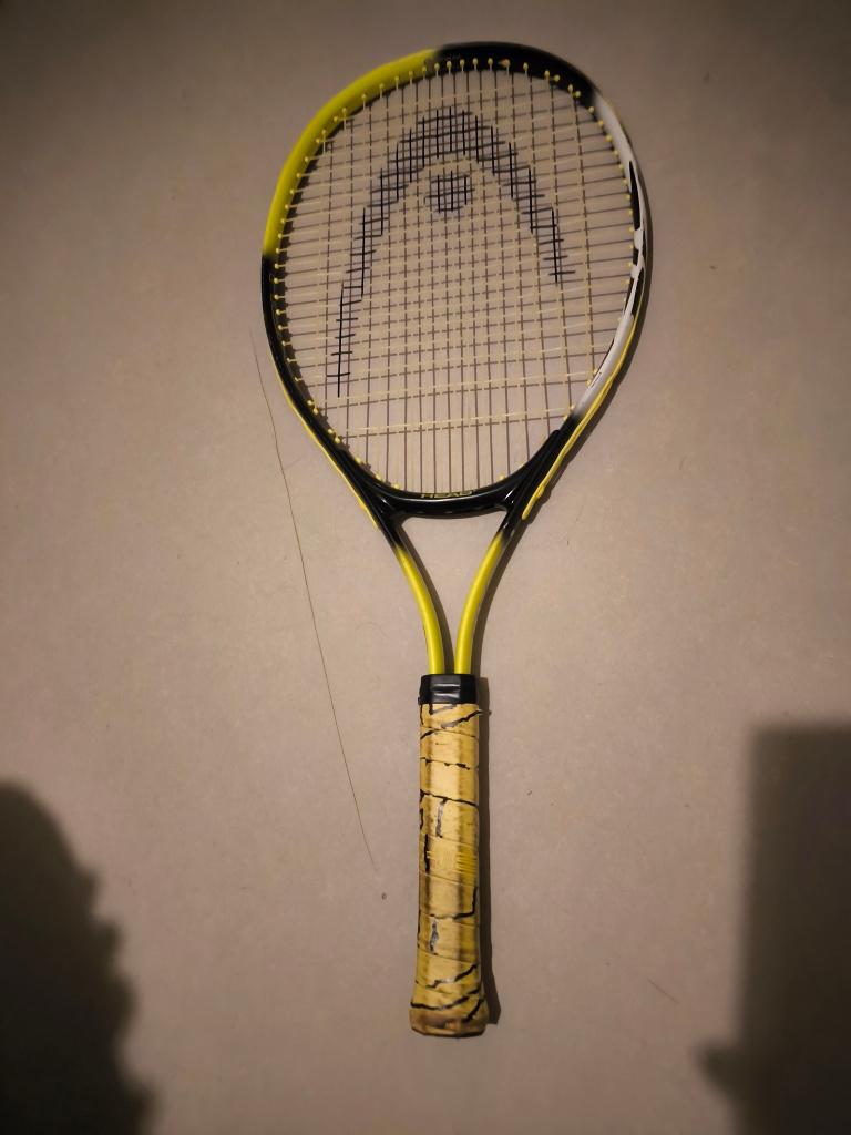 Head A. Agassi tennisracket met Dunlop hoes, Sport en Fitness, Tennis, Ophalen, Gebruikt, Racket, Head