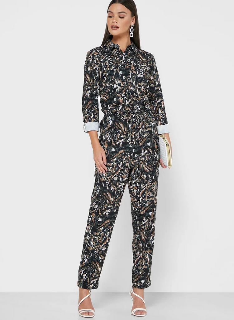Ted Baker jumpsuit print maat 4 - L, Kleding | Dames, Jumpsuits, Zo goed als nieuw, Verzenden