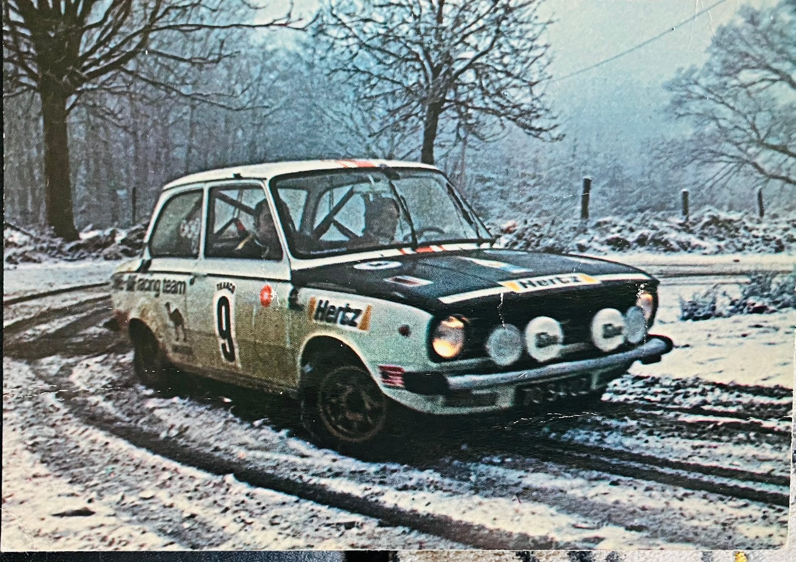 Ansichtkaart met Rally auto DAF 66, Ophalen of Verzenden, 1960 tot 1980, Voertuig