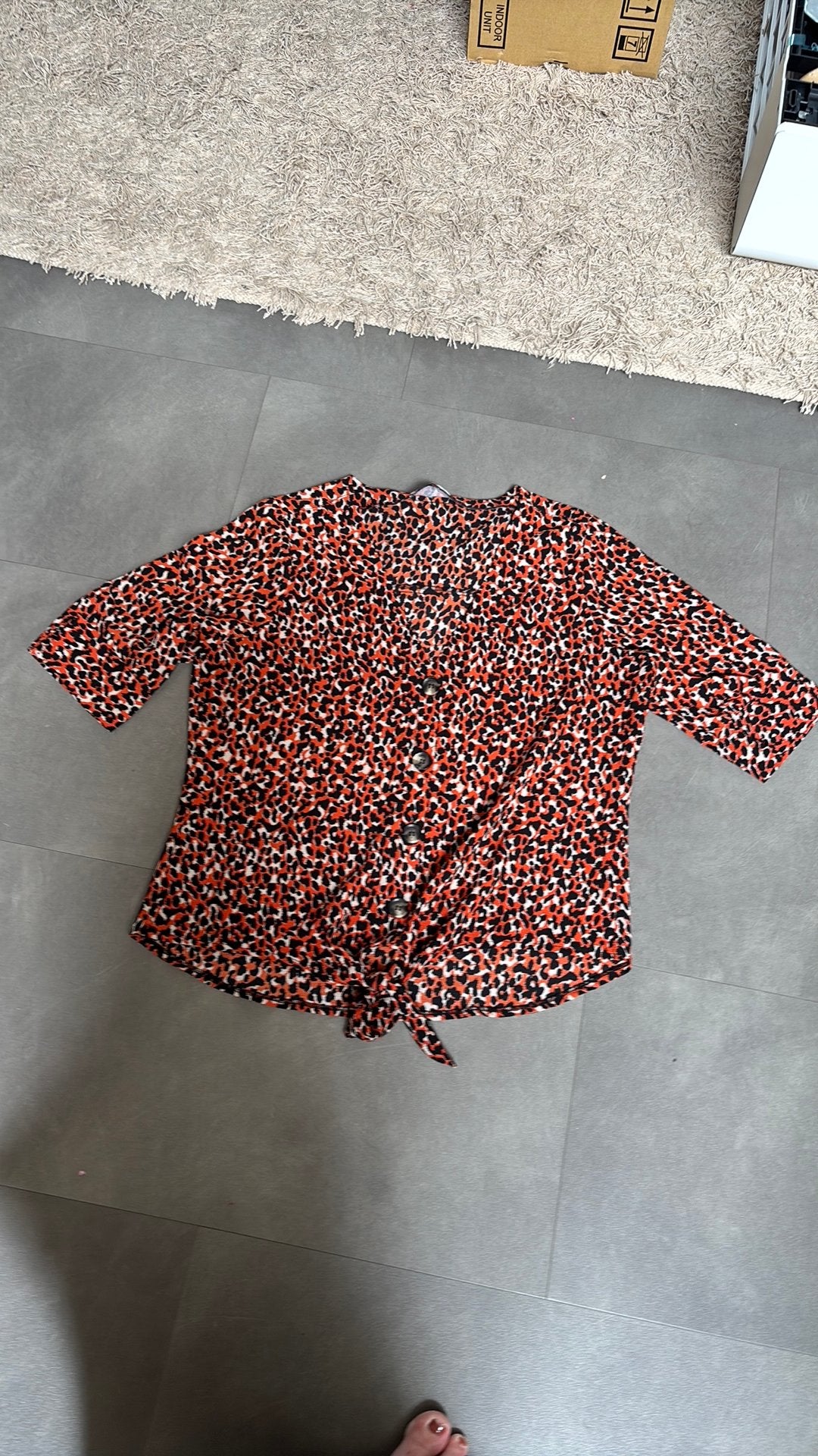 Distrikt Nørrebro blouse met dierenprint – maat XL, Kleding | Dames, ., Maat 46/48 (XL) of groter, Ophalen of Verzenden, Zo goed als nieuw