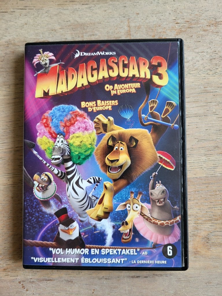 Madagascar 3: Op Avontuur in Europa (DVD), Nederlands, Animatie, Ophalen of Verzenden, Zo goed als nieuw