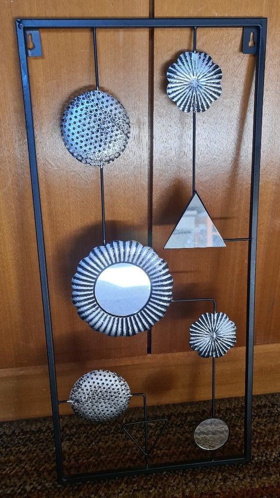 Metalen wanddecoratie, Ophalen, Metaal, 57 cm, Decoratieobject