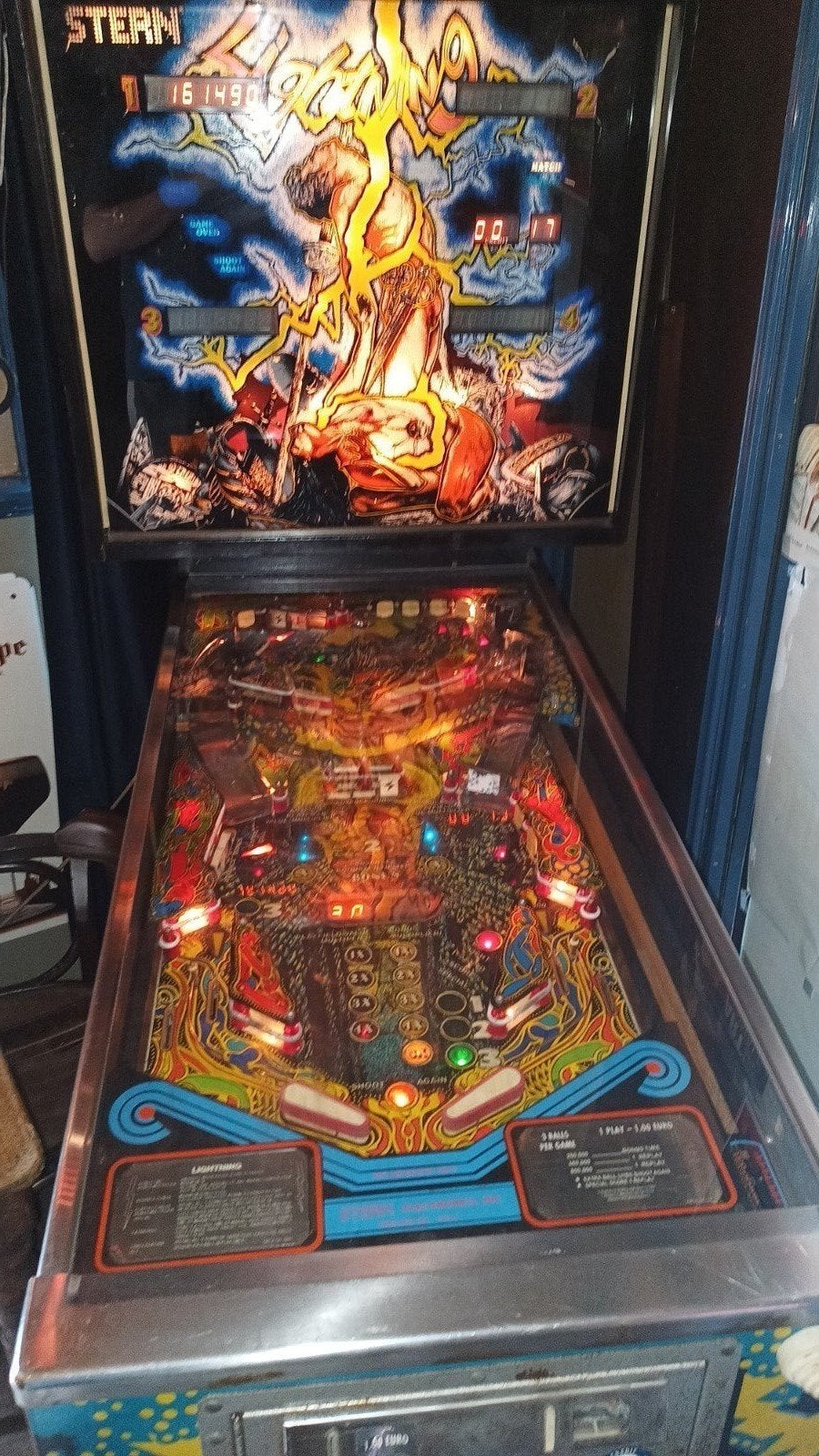Vintage Stern Lightning Flipperkast, Ophalen, Gebruikt, Elektronisch, Stern