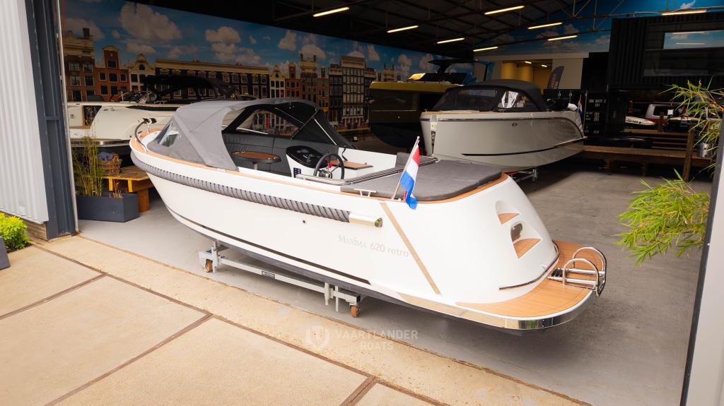 Maxima 620 Retro MC | 40PK Honda | Demo (bj 2025), Watersport en Boten, Sloepen, Nieuw, Polyester, Overige brandstoffen, 6 meter of meer
