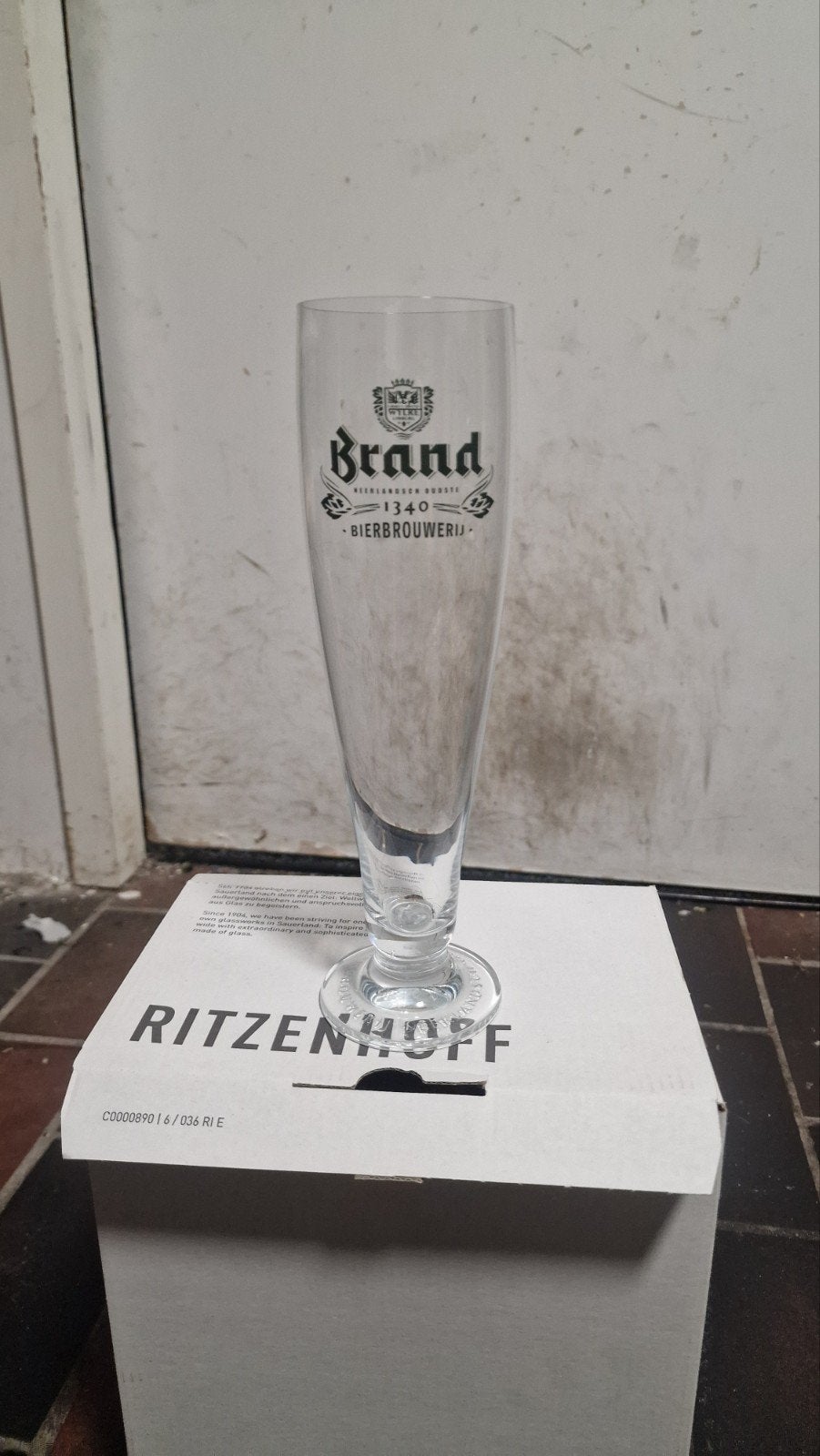 Set van 6 Brand Bierbrouwerij glazen in doos, Ophalen, Nieuw, Overige merken, Glas