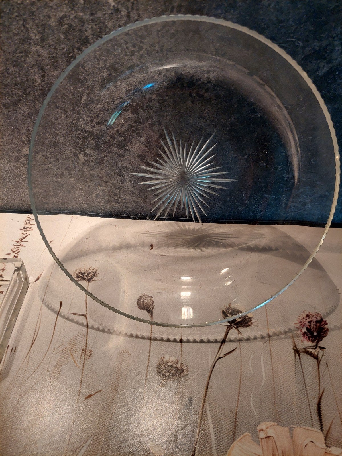 Glazen serveerset met sterdecoratie - Meerdere delen, Antiek en Kunst, Antiek | Servies los, Ophalen of Verzenden