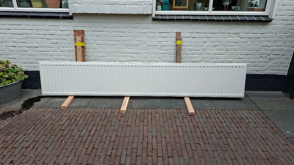 Paneelradiatoren type T21 in RAL 9001, Ophalen, 30 tot 80 cm, Gebruikt, Radiator