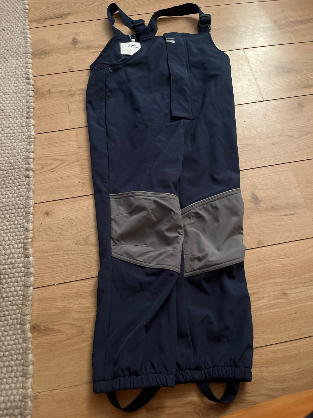 Donkerblauwe skibroek/overall maat 128, Ophalen of Verzenden, Gebruikt, Jongen of Meisje, Broek