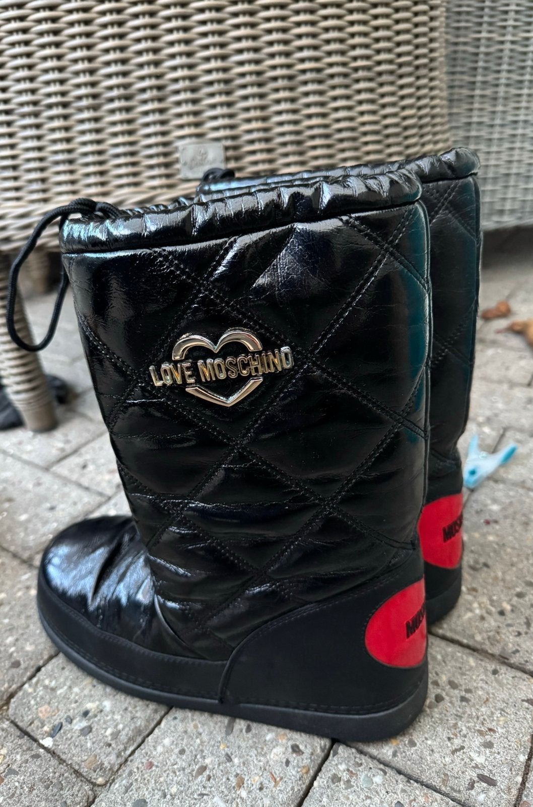 Snowboots Moschino zwart zo goed als nieuw moonboots, Zwart, Snowboots, Ophalen of Verzenden, Zo goed als nieuw
