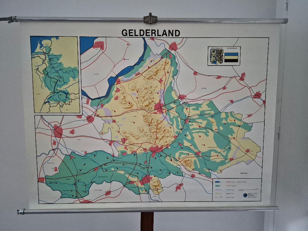 Mooie kaart van Gelderland, Ophalen of Verzenden, Aardrijkskunde