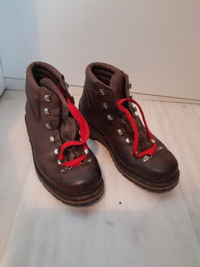 Bergschoenen wandelschoenen van leer, Ophalen of Verzenden, Gedragen, Bruin, Wandelschoenen