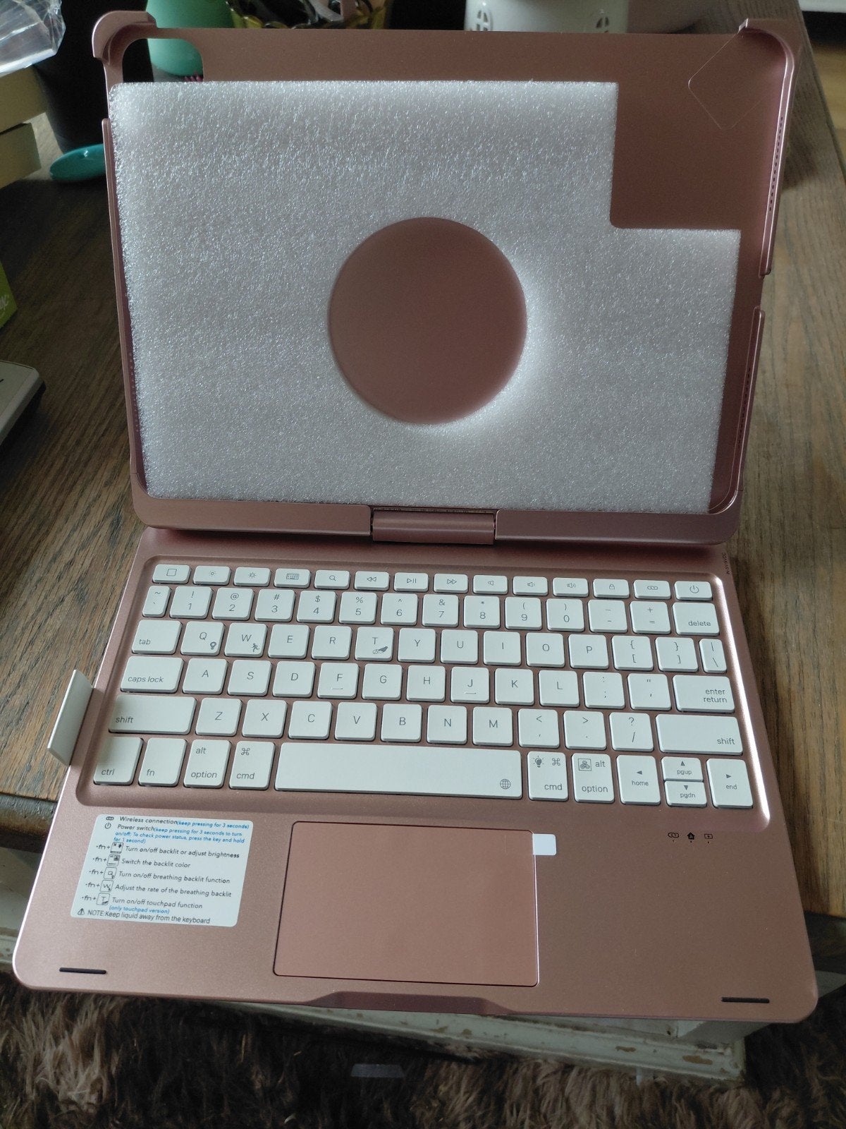 Nieuwe iPad Keyboard Case F360 - Roségoud