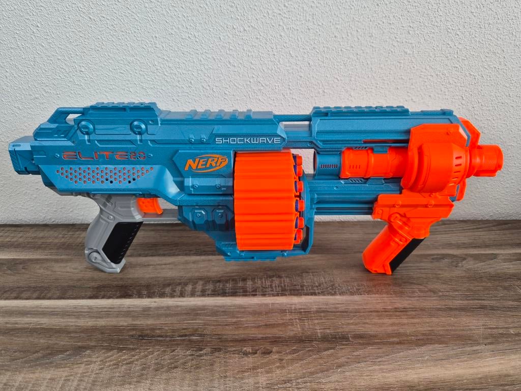 Nerf Elite 2.0 Shockwave RD-15 Blaster, Ophalen of Verzenden, Zo goed als nieuw, Jongen of Meisje