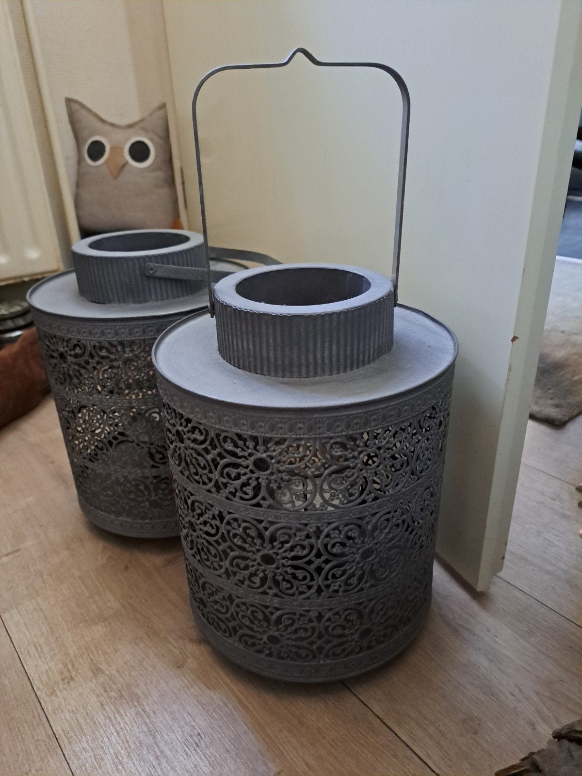 mooie grote windlichten zgan 3 stuks, Ophalen, Zo goed als nieuw