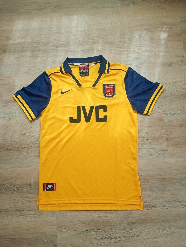 Origineel Arsenal uitshirt 1996/97 Nike JVC – Maat S, Verzenden, Geel, Nike, Nieuw