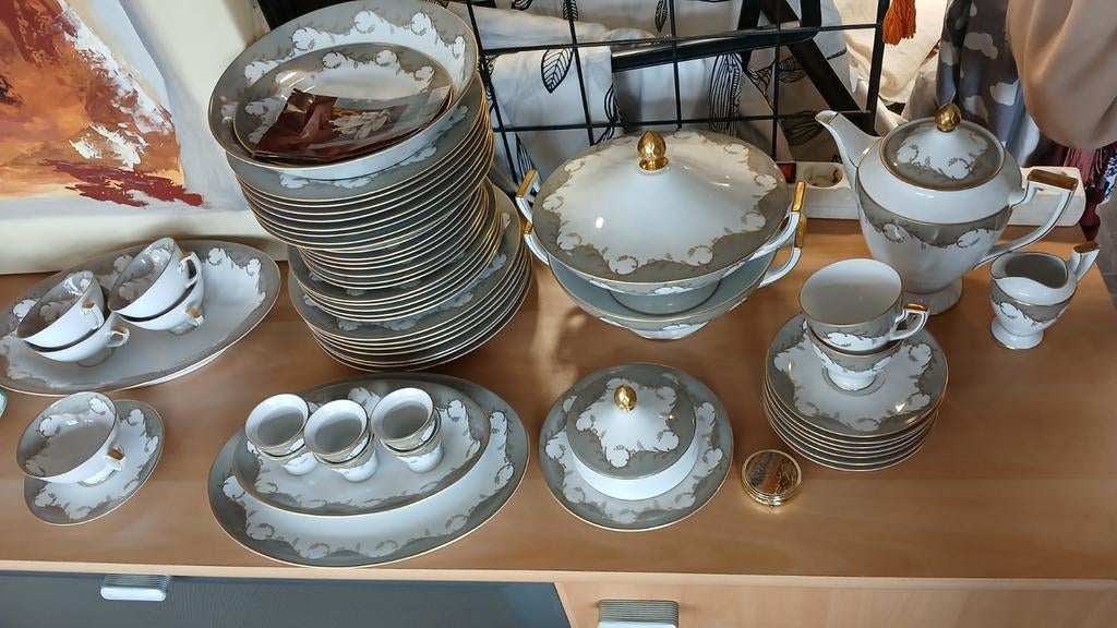 königlich privilegierte tettau porseleinen servies, Ophalen, Porselein, Overige stijlen