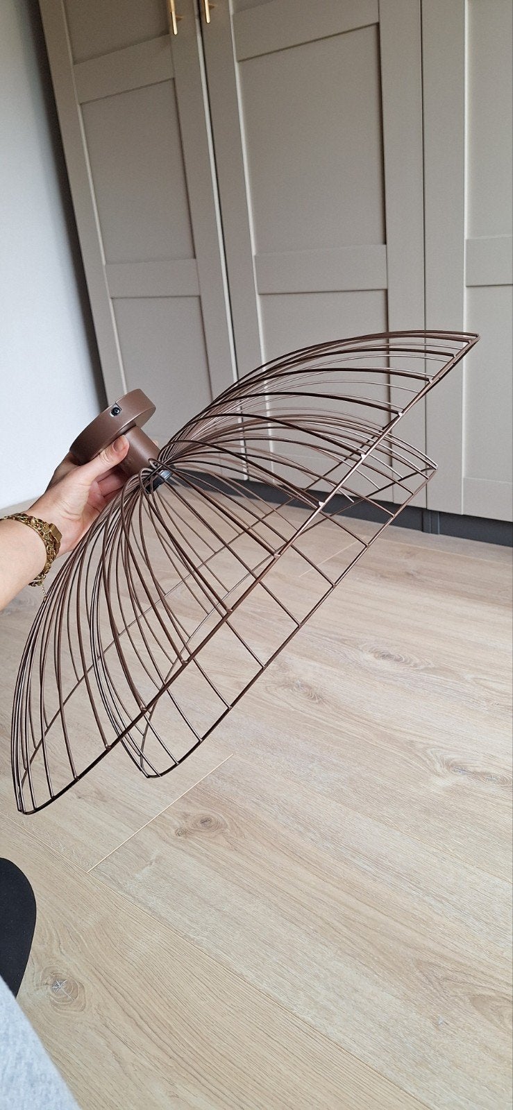 Qazqa Pua Design Plafondlamp Brons - 45cm, Ophalen, Qazqa, Modern, E27 (groot)