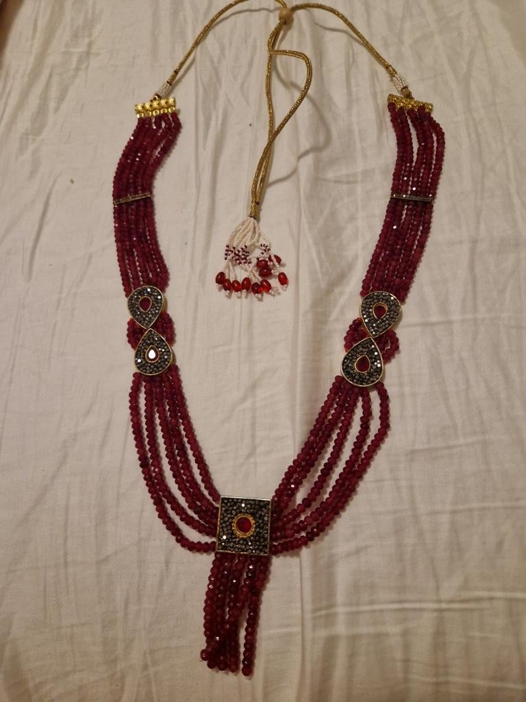 Feestelijke Marokkaanse ketting, Sieraden, Tassen en Uiterlijk, Ophalen, Overige materialen, Nieuw, Rood