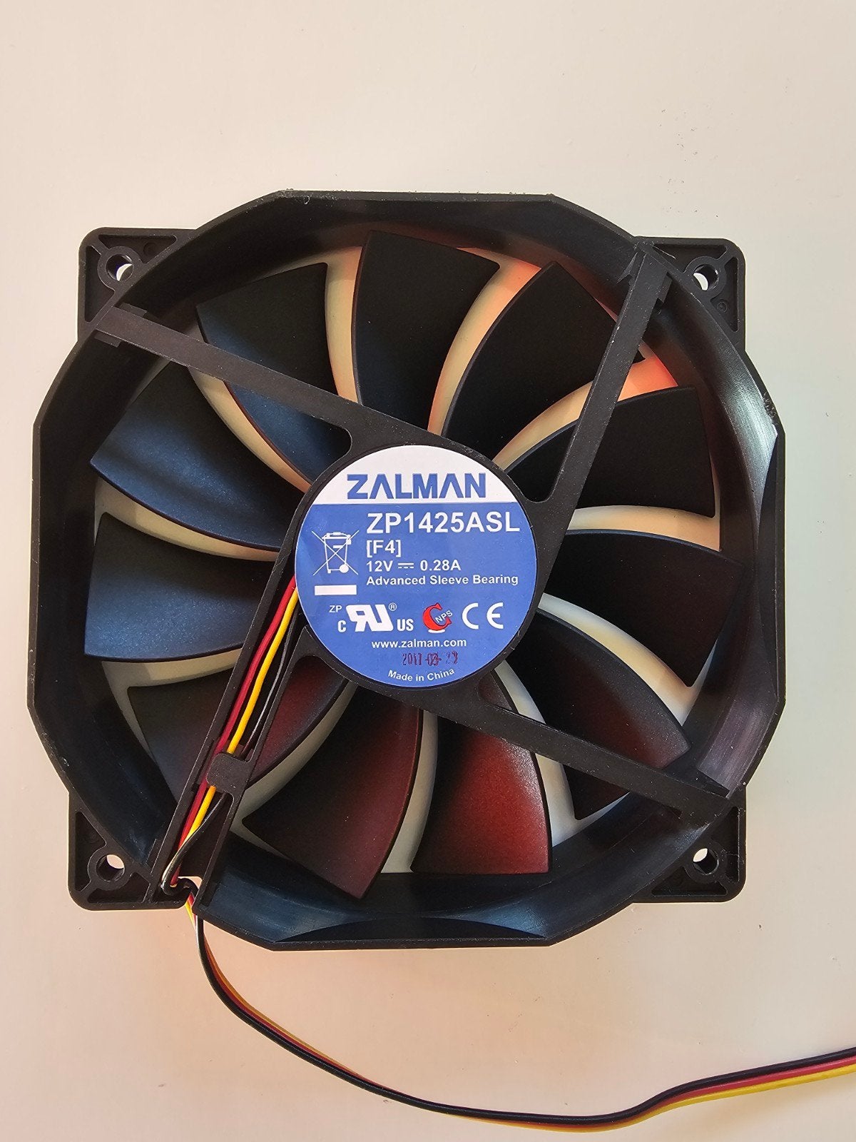 Zalman ZP1425ASL 120mm PC Ventilator - Stille Koeling, Ophalen of Verzenden, Zo goed als nieuw, Luchtkoeling